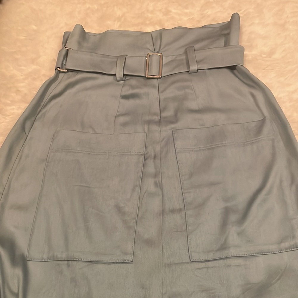 Tibi Chambray Faux Wrap Skirt - Picture 6 of 7
